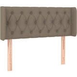Maison Chic posteljno vzglavje - vzglavna omarica - nočna omarica z ušesi taupe 103x16x78/88 cm blago, (21710246) | Shoptok.si