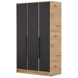 Vitorog Ormar Grey 3K, 206x124 cm, Artisan hrast-antracit Cene