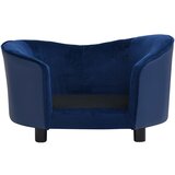 SOFA za pse plava 69 x 49 x 40 cm od pliša i umjetne kože | shoptok.hr