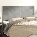  Uzglavlja 4 kom svjetlosivi 80x5x78/88 cm baršunasti | shoptok.hr