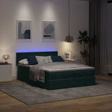  Otomanski krevet s madracem&LED tamnozeleni 140x200cm baršun | Eponuda.com