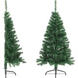  Umjetna polovica božićnog drvca sa stalkom zelena 150 cm PVC | shoptok.hr