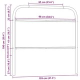  Zamjensko uzglavlje dimljeni hrast 100 cm čelik i inženjersko drvo - Dimljeni hrast 100 cm 1 | shoptok.hr