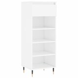  The Living Store Omarica za čevlje visok sijaj bela 40x36x105 cm inženirski les - Omarica Za Čevlje, (21444765) | Shoptok.si