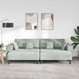 SOFA 3 pcs Svijetlo siva 250 x 188 x 76 cm Baršun | shoptok.hr