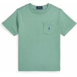 Polo Ralph Lauren Otroška bombažna kratka majica zelena barva, 322942066005