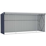 vidaXL Vrtna lopa antracitna 118x382x178 cm jeklo | Shoptok.si