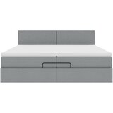  Otomanski krevet s madracem svijetlosivi 200x200 cm tkanine | Eponuda.com