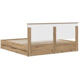  Bed Frame with Storage and Headboard Artisan Oak 180 x 200 cm | shoptok.hr