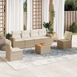 vidaXL 7-dijelni set vrtnih sofa od poliratana s jastucima bež | shoptok.hr
