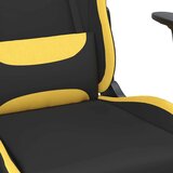  Masažna igraća stolica od tkanine s osloncem za noge crno-žuta | shoptok.hr