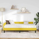  Kotni okvir postelje z matrico Drugo 2 pcs Rumena Žamet, (5000123239) | Shoptok.si