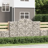 vidaXL Obokane gabion košare 8 kosov 200x30x120/140cm pocinkano železo | Shoptok.si