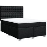  Krevet s oprugama i madracem crni 160x200 cm od tkanine | shoptok.hr