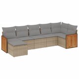  7-dijelni set vrtnih sofa od poliratana s jastucima bež | shoptok.hr