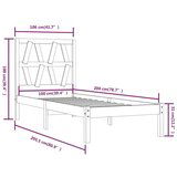  Posteljni okvir medeno rjav iz trdne borovine 100x200 cm, (20643717) | Shoptok.si