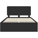  Konstrukcija postelje Črna 140 x 200 cm Masivno borovo les, (5000102678) | Shoptok.si