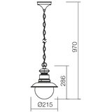  Redo 9046 - Spoljašnji luster na lancu SCOTT 1xE27/42W/230V IP44 | Eponuda.com