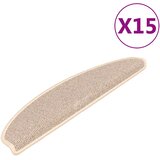  Prostirke za stepenice 15 kom 65x21x4 cm Bijele i smeđe poluokrugle velike | shoptok.hr