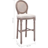  Barski stolčki 2 kosa belo platno, (20624519) | Shoptok.si