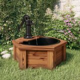  Vodena fontana s crpkom 57 x 57 x 53 cm od masivne jelovine | shoptok.hr