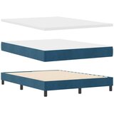  LED Box Spring Krevet Tamno plava 140 x 190 cm Baršun | shoptok.hr