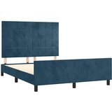  Okvir za krevet bez madraca tamnoplavi 140x190 cm baršunasti | shoptok.hr