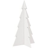  Drveno ukrasno božićno drvce bijelo 80 cm od masivne borovine | shoptok.hr