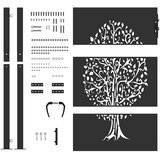 Vrtna vrata Crna 110 x 130 cm Čelik s praškastim premazom | shoptok.hr