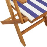  Vrtne stolice 2 kom plavo-bijele masivno drvo bagrema i tkanina | shoptok.hr