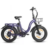 Zložljivo električno kolo D202, 48V 20,8Ah, dolg doseg, 20" debelo kolo, vijolično, (5000241850)