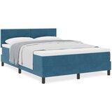 Box postelja s box springom in ležiščem temno modra 140x200 cm iz žameta, (22052143) | Shoptok.si