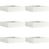  Ograda oko Travnjaka 6 pcs Bijelo 50 x 50 x 13 cm Čelik | shoptok.hr