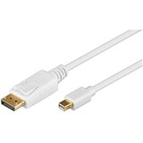 Goobay Mini displayport 1.2 2m pozlačen bel kabel | Shoptok.si