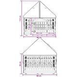  4-panelni ogradni igralište za pse s krovom 88 x 58 cm Plastika | Shoptok.si