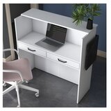Woody Fashion Recepcijska miza Tamor (Bela/Antracit) | Shoptok.si