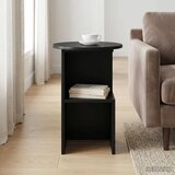  Bocni stol Crni hrast Ø 39,5 x 55 cm Konstruirano drvo | shoptok.hr