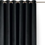 Filumi Črna žametna zavesa za delno zatemnitev 200x175 cm Velto – Cene