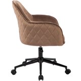 MID.YOU VRTLJIVI STOL kovina, tekstil rjava, črna | Shoptok.si