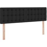  Krevet S LED lampica s uzglavljem Crna 140 x 190 cm tkanina | shoptok.hr