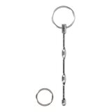 Ouch! Urethral Sounding Ribbed Plug with Ring Cene