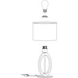 Eglo 43569 - Stona lampa BASILDON 1xE27/40W/230V | Eponuda.com