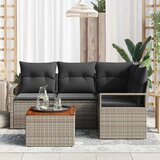  Sjedeća garnitura za vrt 5 kom. Siva poliratan 177 x 122 x 69 cm | Shoptok.si