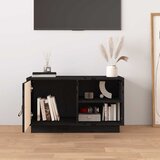TV ormarić crni 70 x 34 x 40 cm od masivne borovine | shoptok.hr