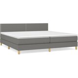  Krevet s oprugama i madracem tamnosivi 200 x 200 cm od tkanine | shoptok.hr