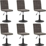 vidaXL Vrtljivi jedilni stoli 6 kosov temno siv žamet, (20945836) | Shoptok.si