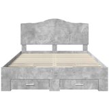  Konstrukcija postelje z vzglavjem Betonsko siva 140 x 200 cm, (5000102304) | Shoptok.si