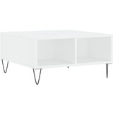 Maison Chic Klubska mizica - kavna mizica - Nizka mizica bela 60x60x30 cm inženirski les, (21753631) Cene