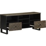 TV ormarić crni 100 x 33 x 46 cm od masivnog drva manga | Eponuda.com