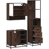 vidaXL 3-dijelni set kupaonskog namještaja boja smeđeg hrasta drveni | shoptok.hr